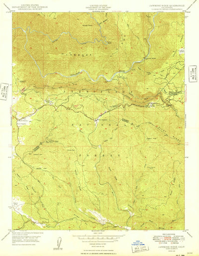 United States Geological Survey Jawbone Ridge, CA (1949, 24000-Scale) digital map