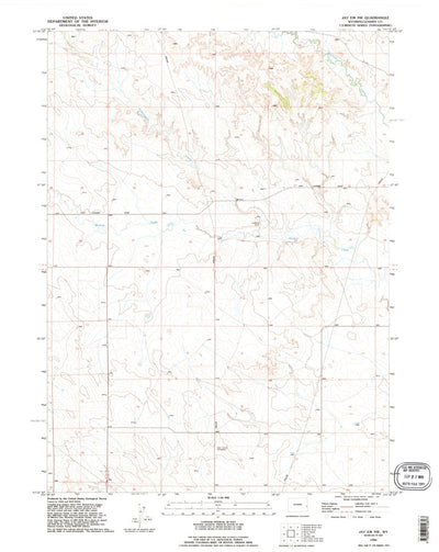 United States Geological Survey Jay Em NW, WY (1990, 24000-Scale) digital map