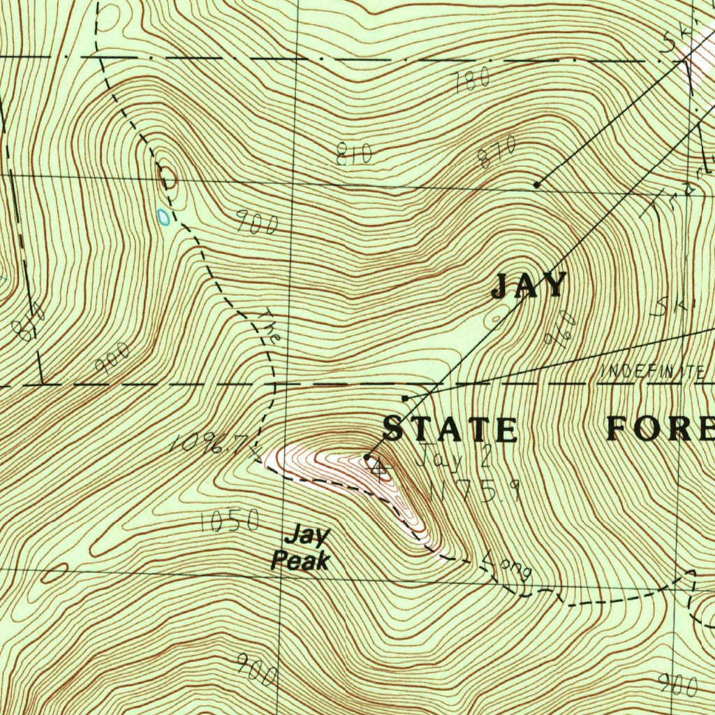 Jay Peak, VT (1986, 24000-Scale) Map by United States Geological Survey ...