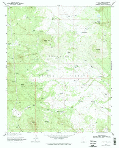 United States Geological Survey Jaycox Mountain, AZ (1970, 24000-Scale) digital map