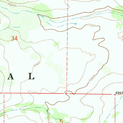 United States Geological Survey Jaycox Mountain, AZ (1970, 24000-Scale) digital map