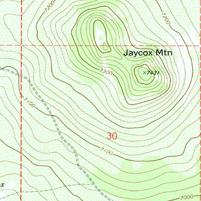 United States Geological Survey Jaycox Mountain, AZ (1970, 24000-Scale) digital map