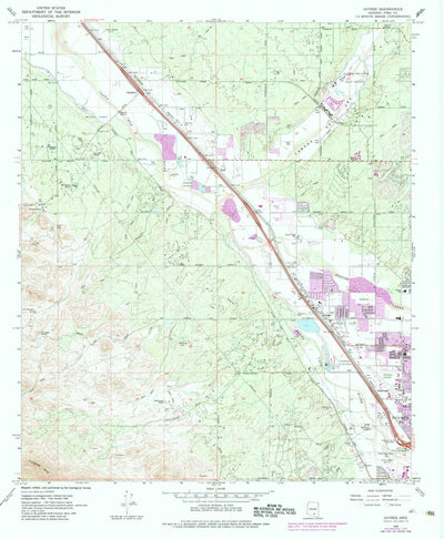 United States Geological Survey Jaynes, AZ (1968, 24000-Scale) digital map