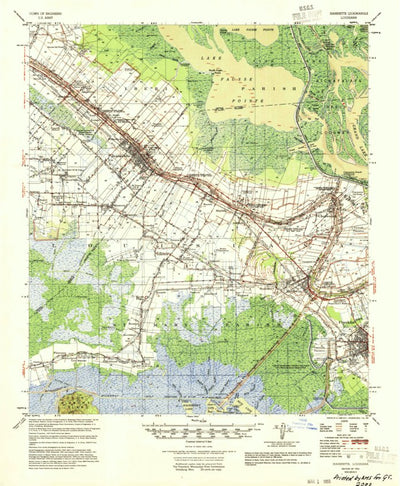 United States Geological Survey Jeanerette, LA (1954, 62500-Scale) digital map