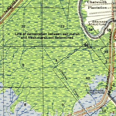United States Geological Survey Jeanerette, LA (1954, 62500-Scale) digital map