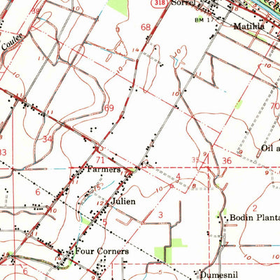 United States Geological Survey Jeanerette, LA (1963, 62500-Scale) digital map