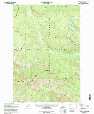 United States Geological Survey Jeanette Mountain, ID (1994, 24000-Scale) digital map