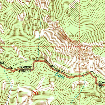 United States Geological Survey Jeanette Mountain, ID (1994, 24000-Scale) digital map