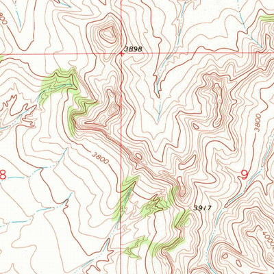 United States Geological Survey Jeans Fork NE, MT (1967, 24000-Scale) digital map