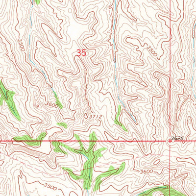 United States Geological Survey Jeans Fork NW, MT (1967, 24000-Scale) digital map