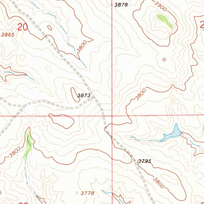 United States Geological Survey Jeans Fork SE, MT (1967, 24000-Scale) digital map