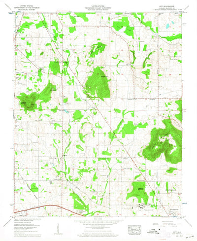 United States Geological Survey Jeff, AL (1958, 24000-Scale) digital map