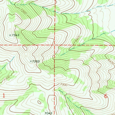 United States Geological Survey Jeff Cabin Creek, ID (1968, 24000-Scale) digital map