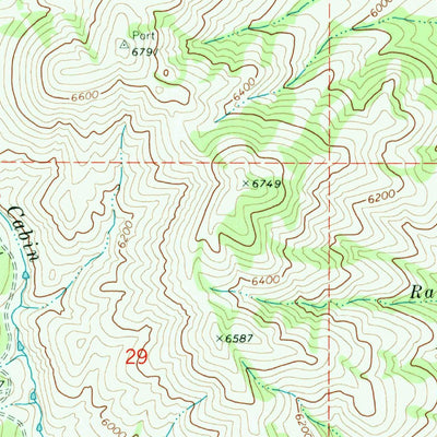 United States Geological Survey Jeff Cabin Creek, ID (1968, 24000-Scale) digital map