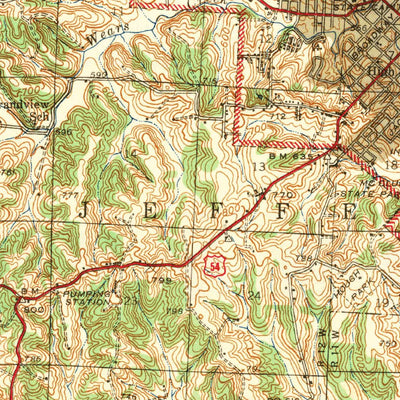 United States Geological Survey Jefferson City, MO (1942, 62500-Scale) digital map