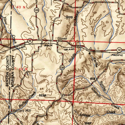 United States Geological Survey Jefferson City, MO (1954, 250000-Scale) digital map