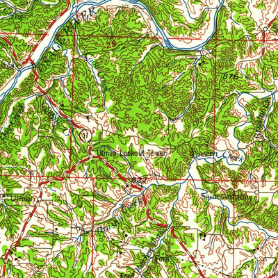 United States Geological Survey Jefferson City, MO (1959, 250000-Scale) digital map