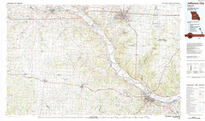United States Geological Survey Jefferson City, MO (1982, 100000-Scale) digital map