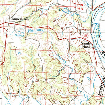 United States Geological Survey Jefferson City, MO (1982, 100000-Scale) digital map