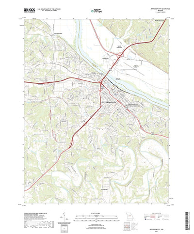 United States Geological Survey Jefferson City, MO (2021, 24000-Scale) digital map