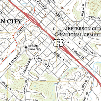 United States Geological Survey Jefferson City, MO (2021, 24000-Scale) digital map