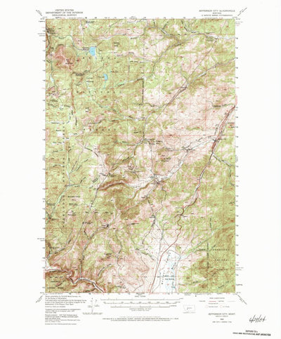 United States Geological Survey Jefferson City, MT (1950, 62500-Scale) digital map