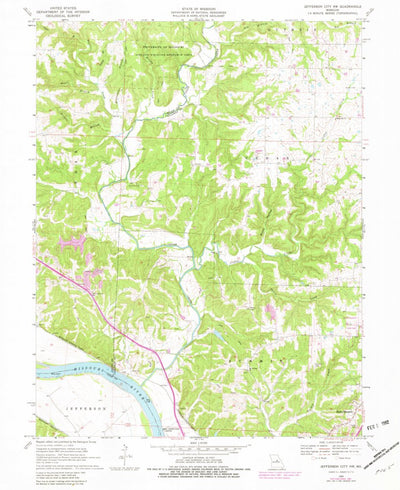 United States Geological Survey Jefferson City NW, MO (1962, 24000-Scale) digital map