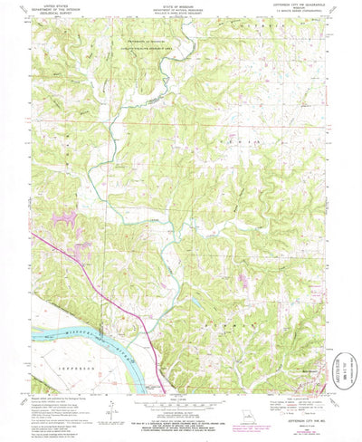 United States Geological Survey Jefferson City NW, MO (1969, 24000-Scale) digital map