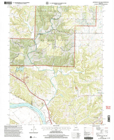 United States Geological Survey Jefferson City NW, MO (2000, 24000-Scale) digital map
