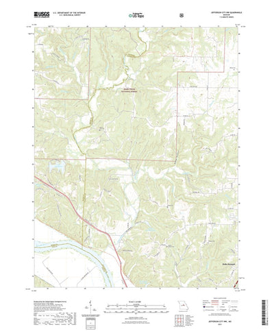 United States Geological Survey Jefferson City NW, MO (2021, 24000-Scale) digital map
