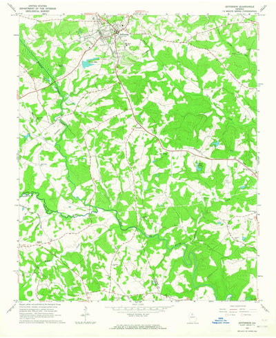 United States Geological Survey Jefferson, GA (1964, 24000-Scale) digital map
