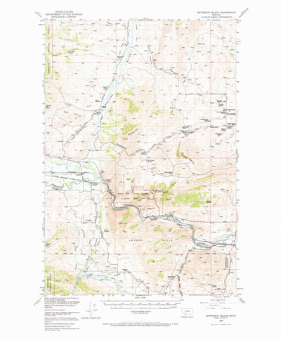 United States Geological Survey Jefferson Island, MT (1950, 62500-Scale) digital map