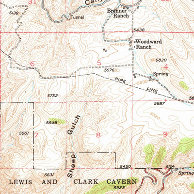 United States Geological Survey Jefferson Island, MT (1950, 62500-Scale) digital map