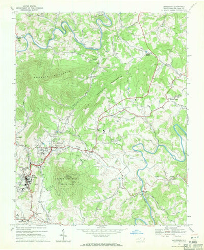 United States Geological Survey Jefferson, NC (1968, 24000-Scale) digital map