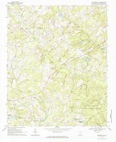 United States Geological Survey Jefferson NE, SC (1968, 24000-Scale) digital map