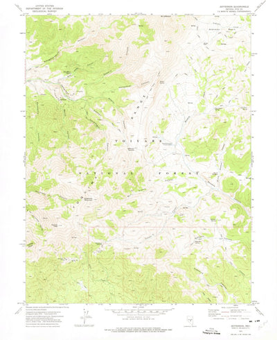 United States Geological Survey Jefferson, NV (1971, 24000-Scale) digital map