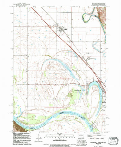 United States Geological Survey Jefferson, SD-NE-IA (1994, 24000-Scale) digital map