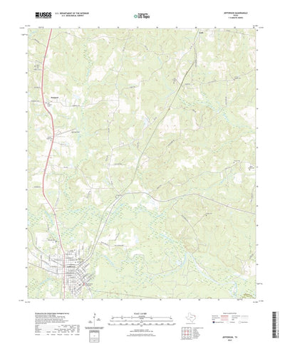 United States Geological Survey Jefferson, TX (2022, 24000-Scale) digital map