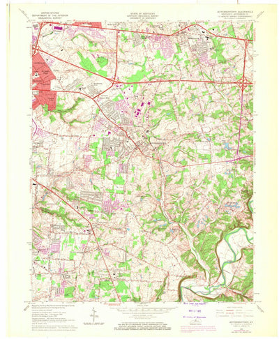 United States Geological Survey Jeffersontown, KY (1964, 24000-Scale) digital map