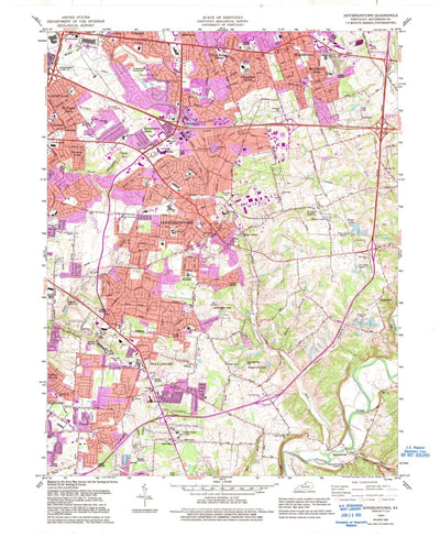 United States Geological Survey Jeffersontown, KY (1984, 24000-Scale) digital map