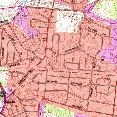 United States Geological Survey Jeffersontown, KY (1984, 24000-Scale) digital map