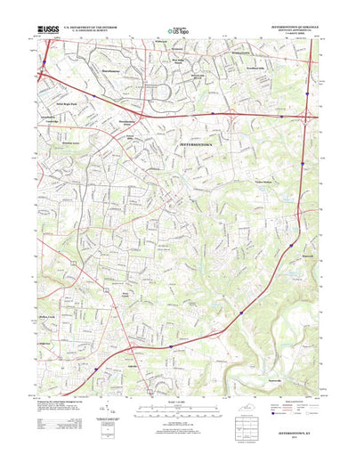 United States Geological Survey Jeffersontown, KY (2013, 24000-Scale) digital map