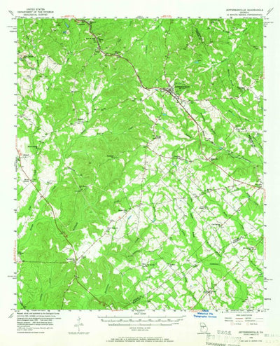 United States Geological Survey Jeffersonville, GA (1956, 62500-Scale) digital map
