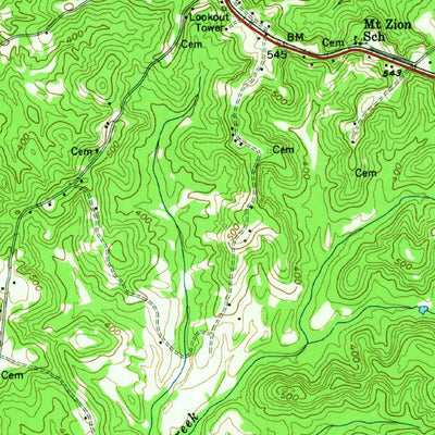 United States Geological Survey Jeffersonville, GA (1956, 62500-Scale) digital map