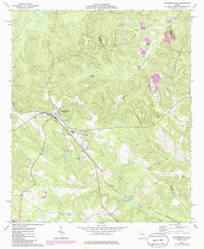 United States Geological Survey Jeffersonville, GA (1974, 24000-Scale) digital map