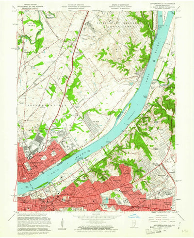United States Geological Survey Jeffersonville, IN-KY (1960, 24000-Scale) digital map