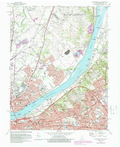 United States Geological Survey Jeffersonville, IN-KY (1982, 24000-Scale) digital map