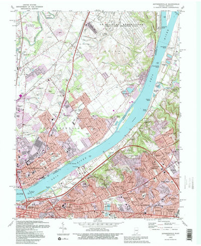 United States Geological Survey Jeffersonville, IN-KY (1993, 24000-Scale) digital map