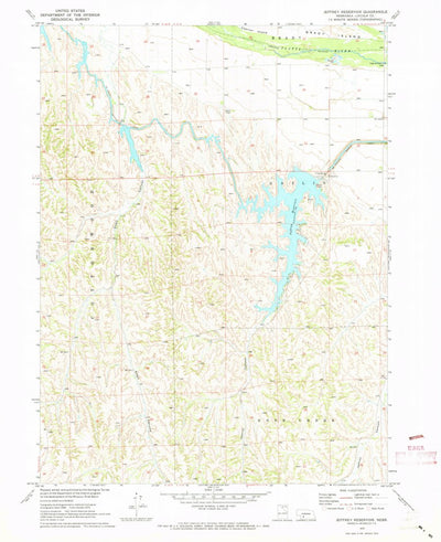 United States Geological Survey Jeffrey Reservoir, NE (1970, 24000-Scale) digital map