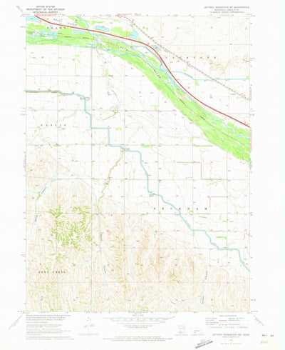 United States Geological Survey Jeffrey Reservoir NE, NE (1970, 24000-Scale) digital map